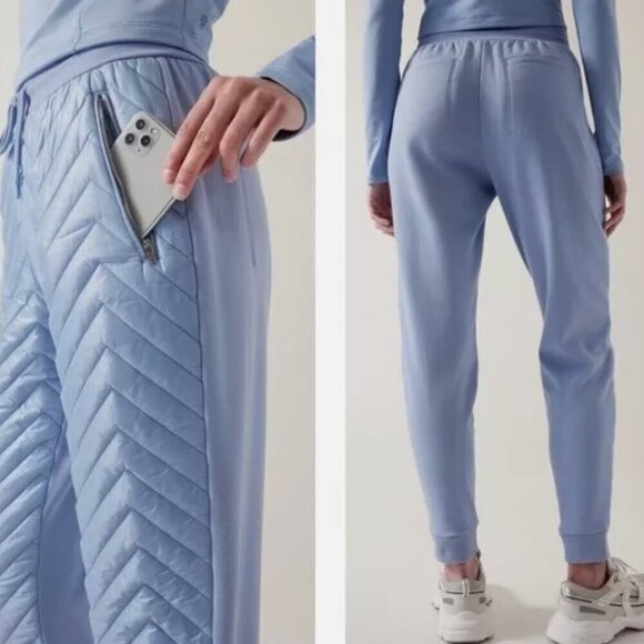 NWT Athleta Apres Ski Down Jogger Blue Size 14 - Picture 2 of 10